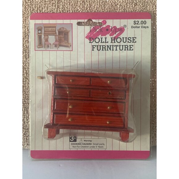 VTG Doll House Miniature Furniture Traditional Pick Ups Sofa Couch Bureau Cradle - Picture 2 of 14